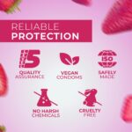 4ex 1750 Extra Dotted  Strawberry Flavor Condoms  10s - Image 5