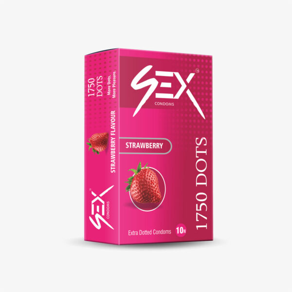 4ex 1750 Dots Condoms 10s (Strawberry)