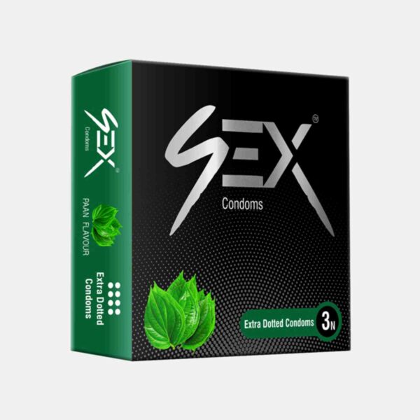 4ex Extra Dotted Condoms  Paan Flavour  3s