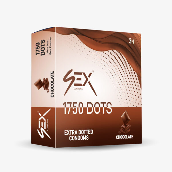 4ex 1750 Extra Dotted Chocolate Flavor Condoms 3s