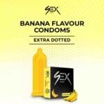4ex Extra Dotted Condoms  Banana Flavour  3s - Image 2