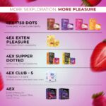 4ex 1750 Extra Dotted  Strawberry Flavor Condoms  10s - Image 6